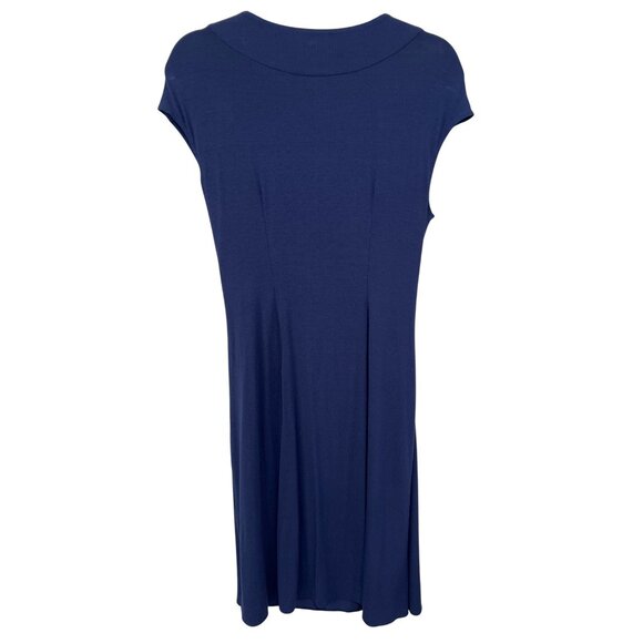 Tommy Bahama Faux Wrap Dress Size Large Side Gathered Waist Cap Sleeve Business - Picture 3 of 9